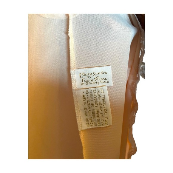 VTG 60s Claire Sandra for Lucie Ann Chiffon Peignoir 2 Piece Set (Robe And Gown) - Picture 12 of 13